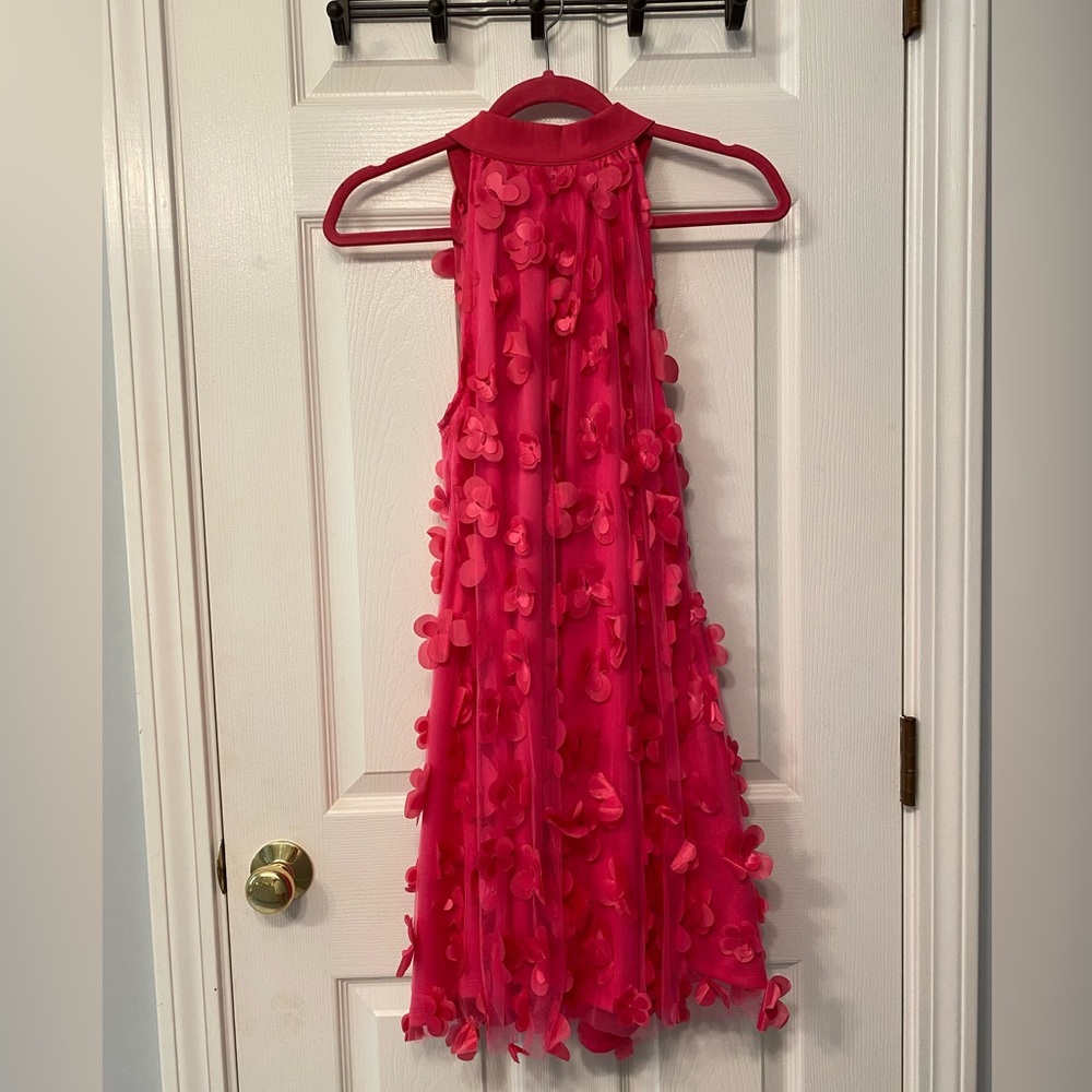 Hot Pink Dress. High Neck Line. Size M. ๐ - Picture 3 of 5